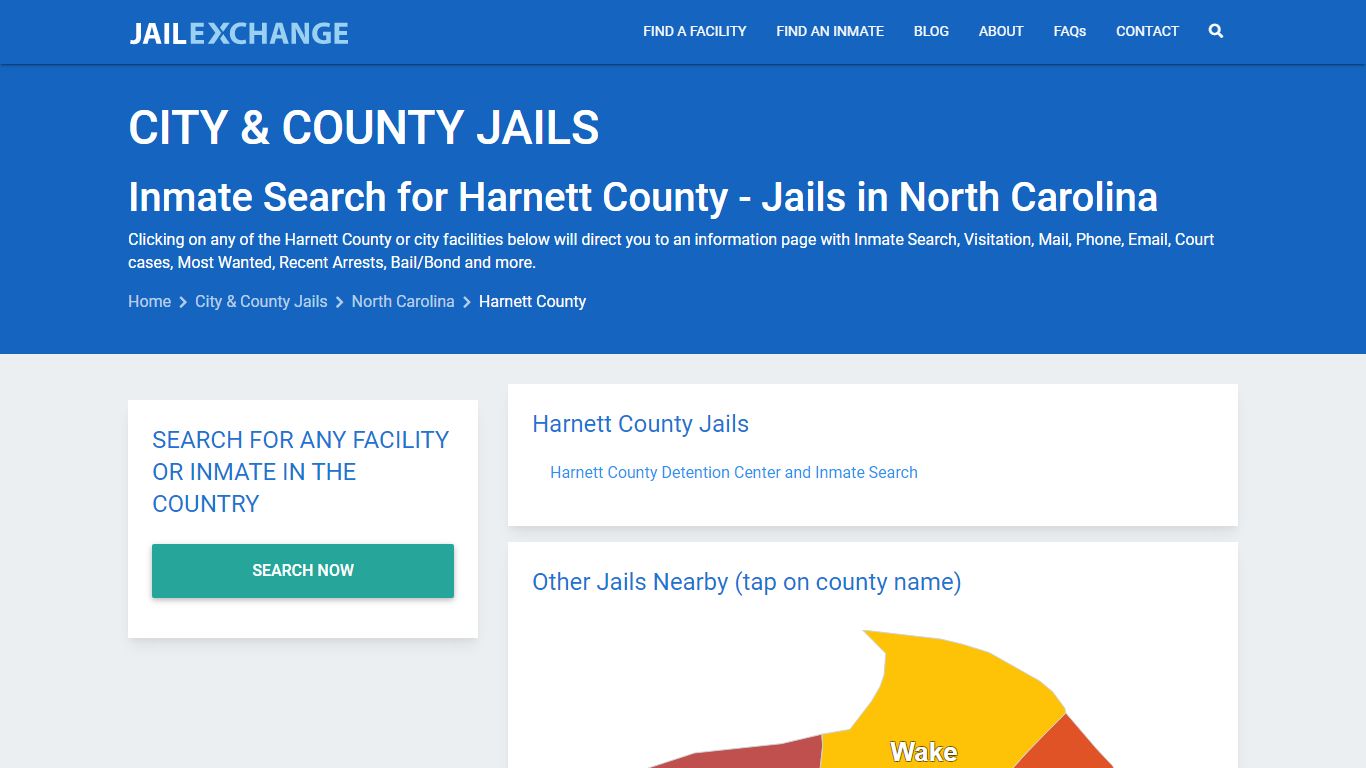 Inmate Search for Harnett County | Jails in North Carolina - Jail Exchange